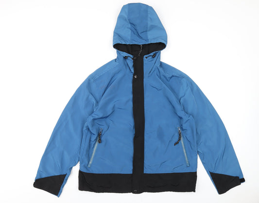Five Centimetre Mens Blue Rain Coat Coat Size S Zip