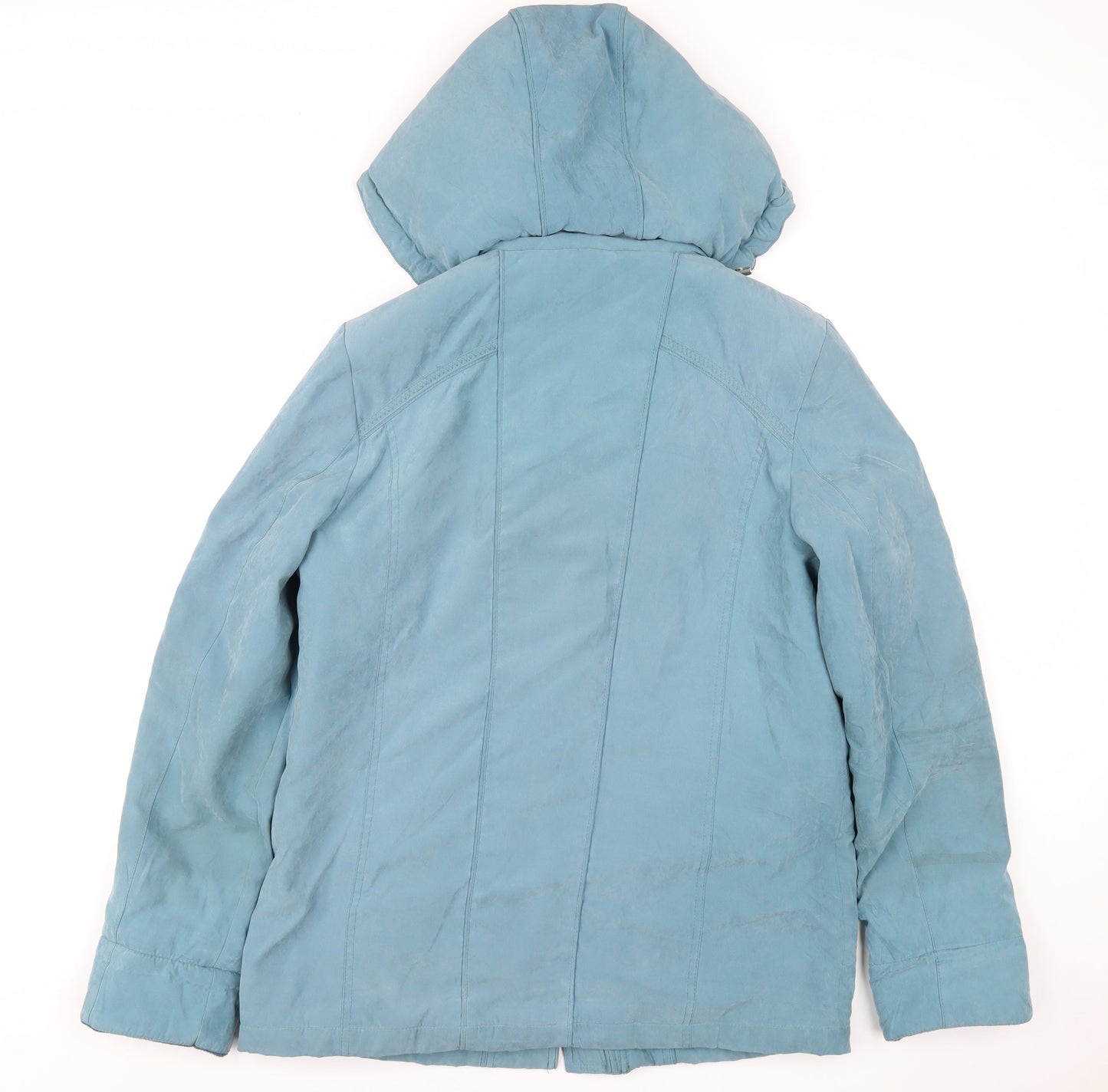EWM Womens Blue Jacket Coat Size 12 Zip
