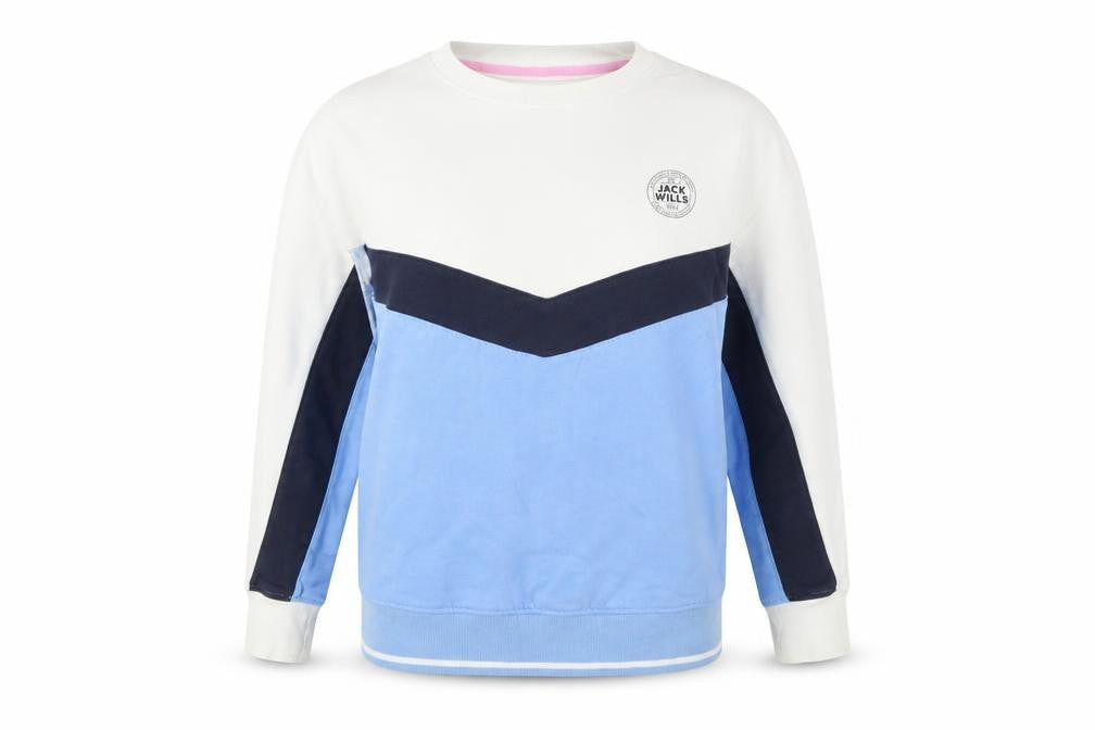 Jack Wills Womens Blue Cotton Pullover Sweatshirt Size 8 Pullover