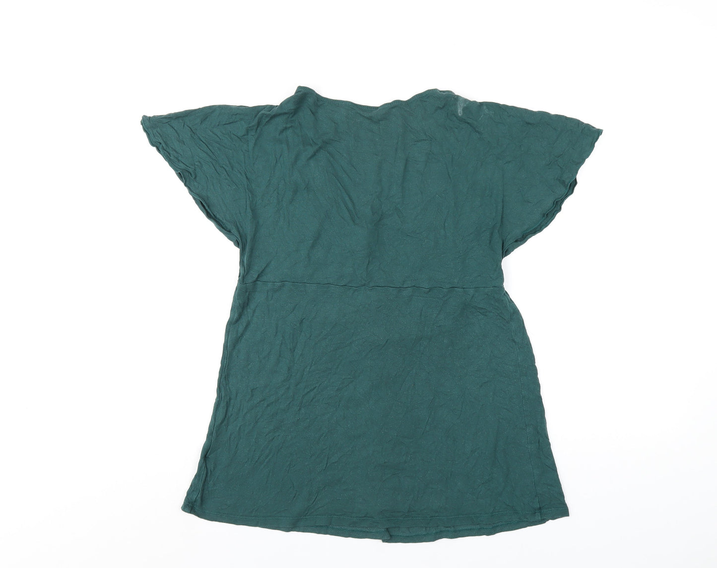Blooming Marvellous Womens Green Viscose Basic T-Shirt Size 12 V-Neck