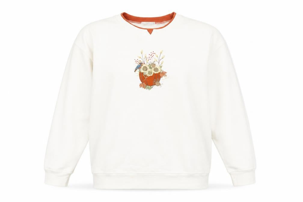 Hasting & Smith Womens White Cotton Pullover Sweatshirt Size M Pullover