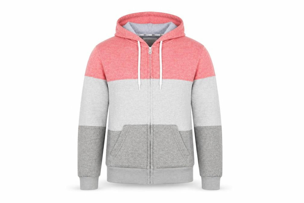 Code Mens Grey Cotton Full Zip Hoodie Size L