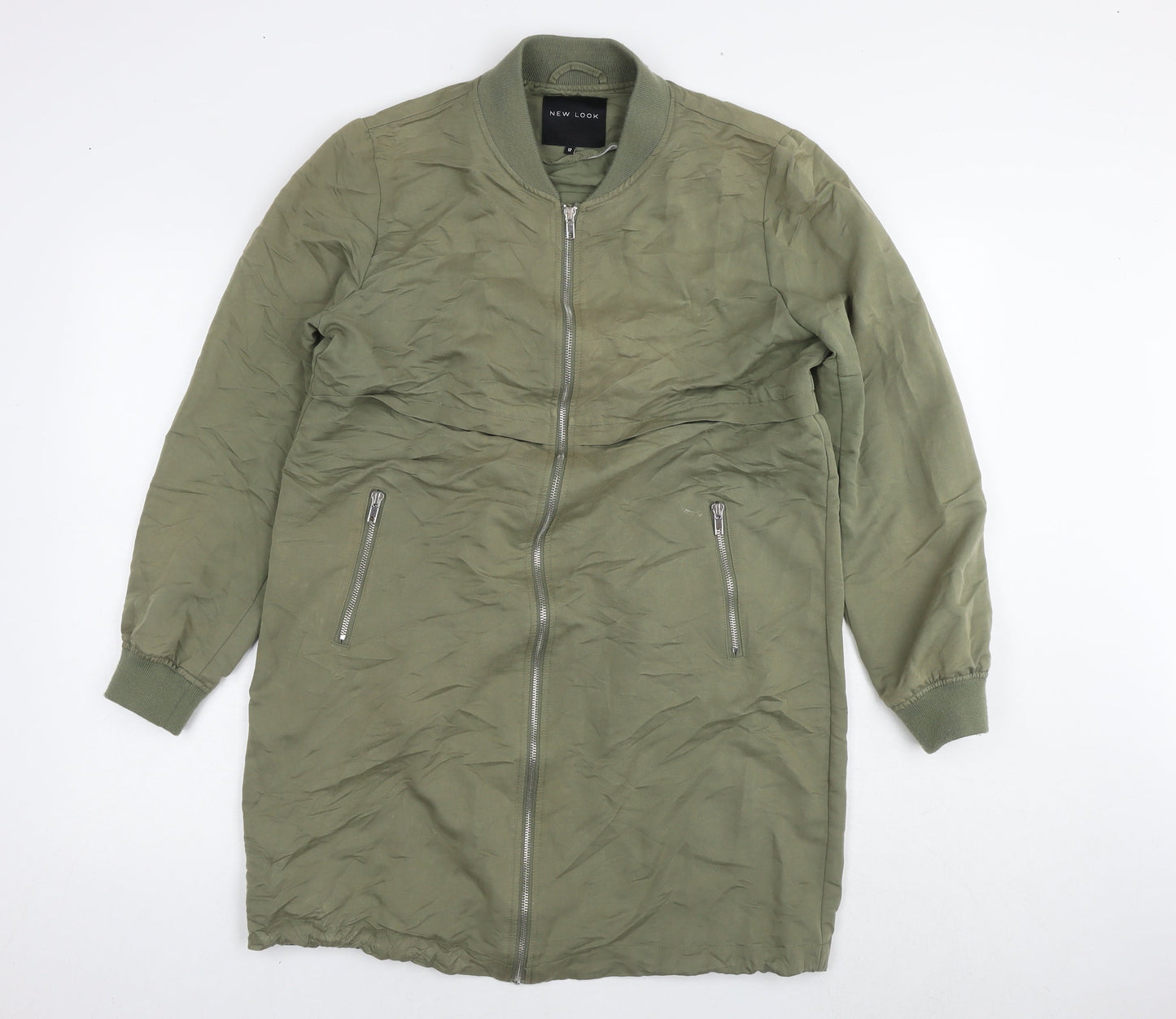 New Look Womens Green Jacket Size 12 Zip
