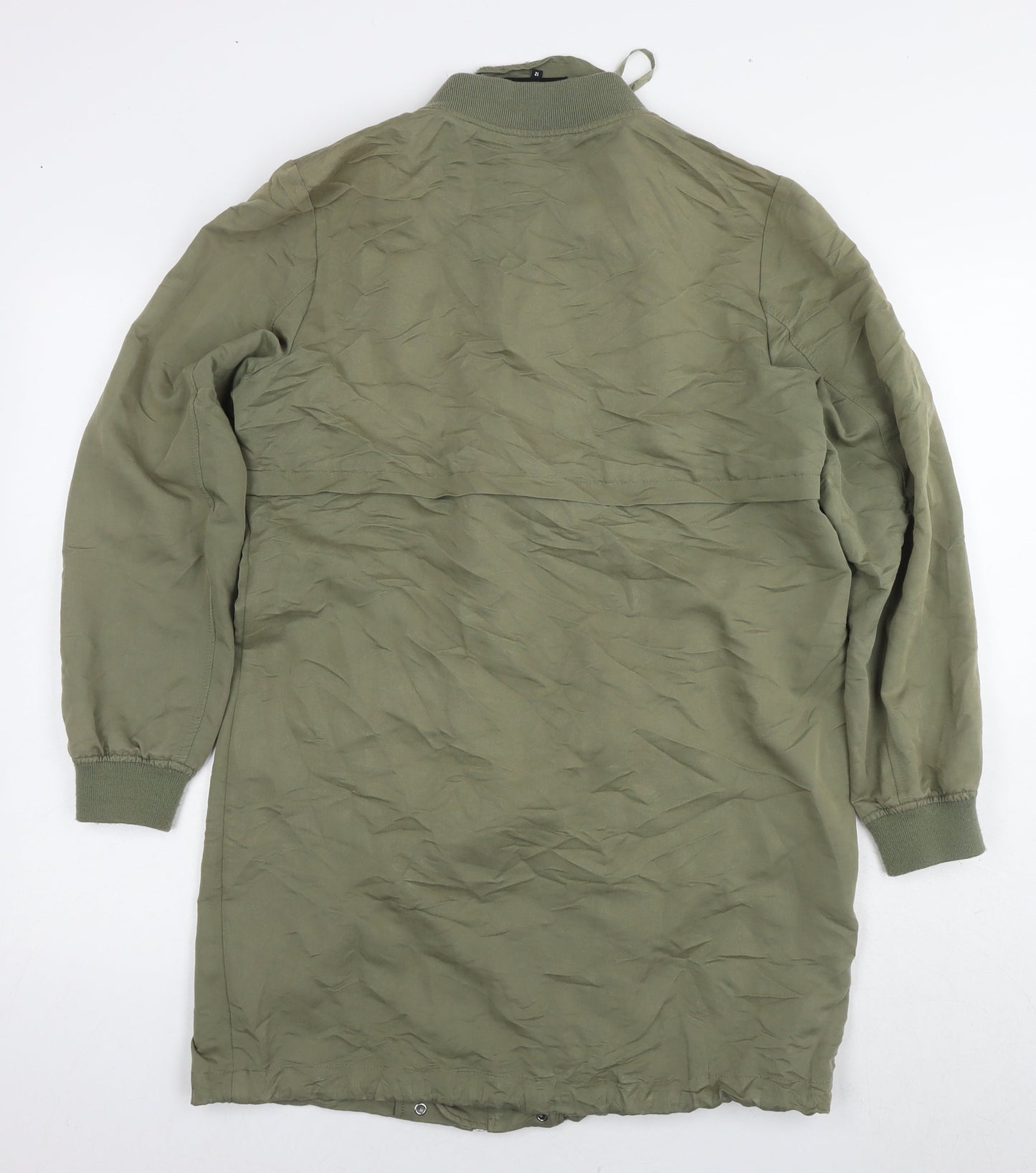 New Look Womens Green Jacket Size 12 Zip