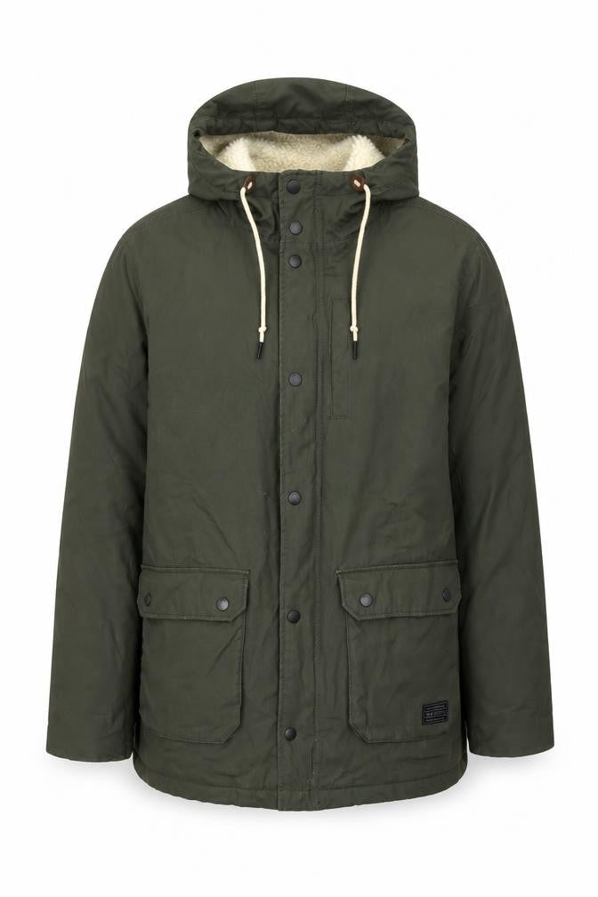 Divided by H&M Mens Green Parka Coat Size L Zip