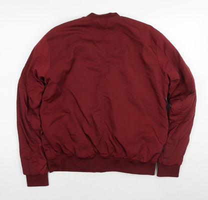 H&M Womens Red Jacket Size 8 Zip