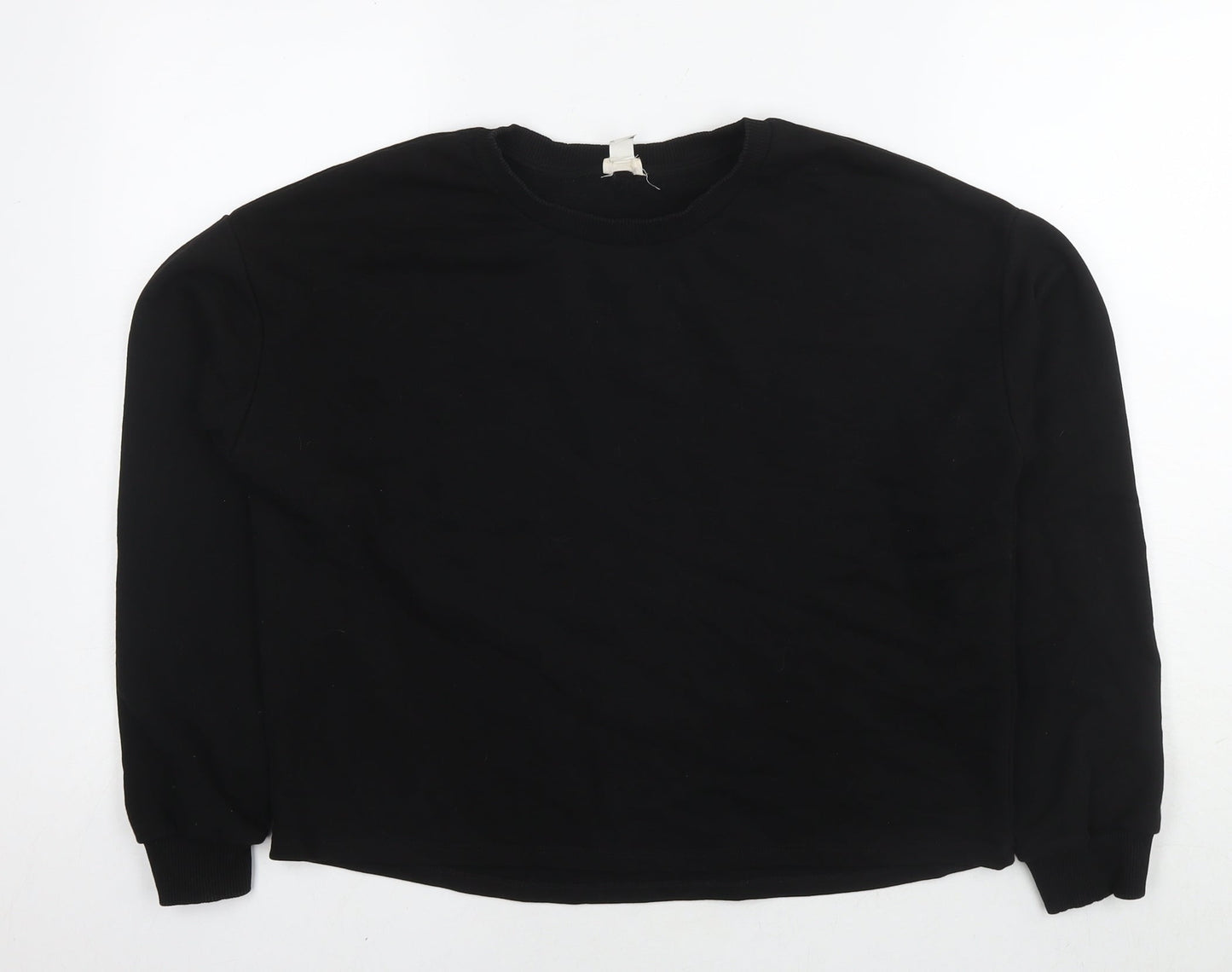 River Island Mens Black Cotton Pullover Sweatshirt Size S