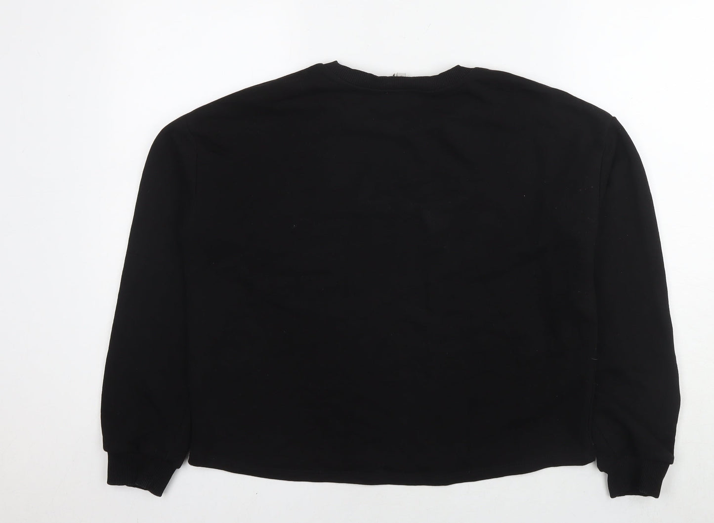 River Island Mens Black Cotton Pullover Sweatshirt Size S