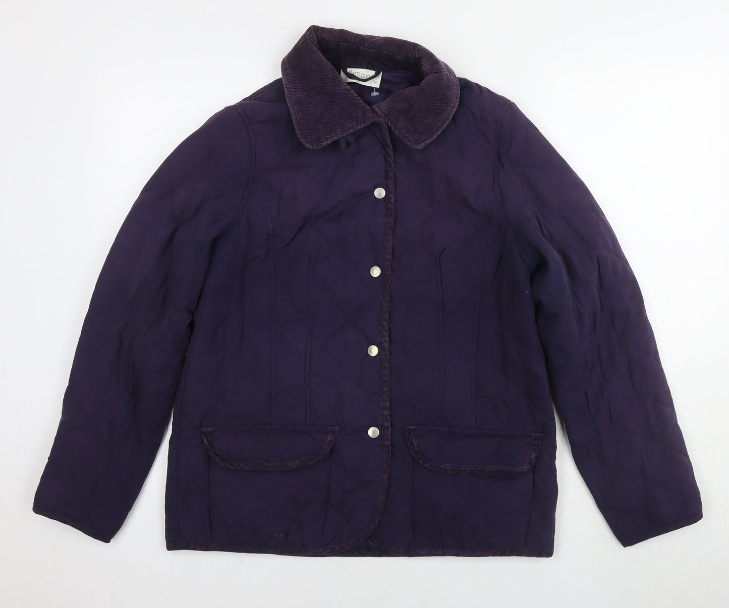Jumper Womens Purple Quilted Jacket Size M Snap