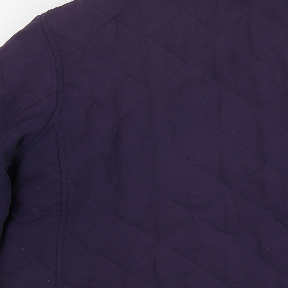 Jumper Womens Purple Quilted Jacket Size M Snap
