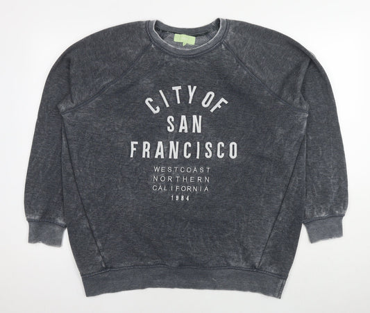NEXT Mens Grey Cotton Pullover Sweatshirt Size L - City of San Franisco
