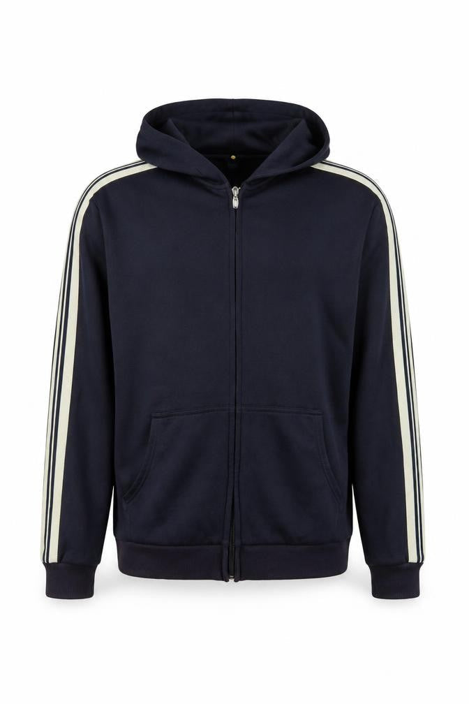 Next Mens Black Cotton Full Zip Hoodie Size L