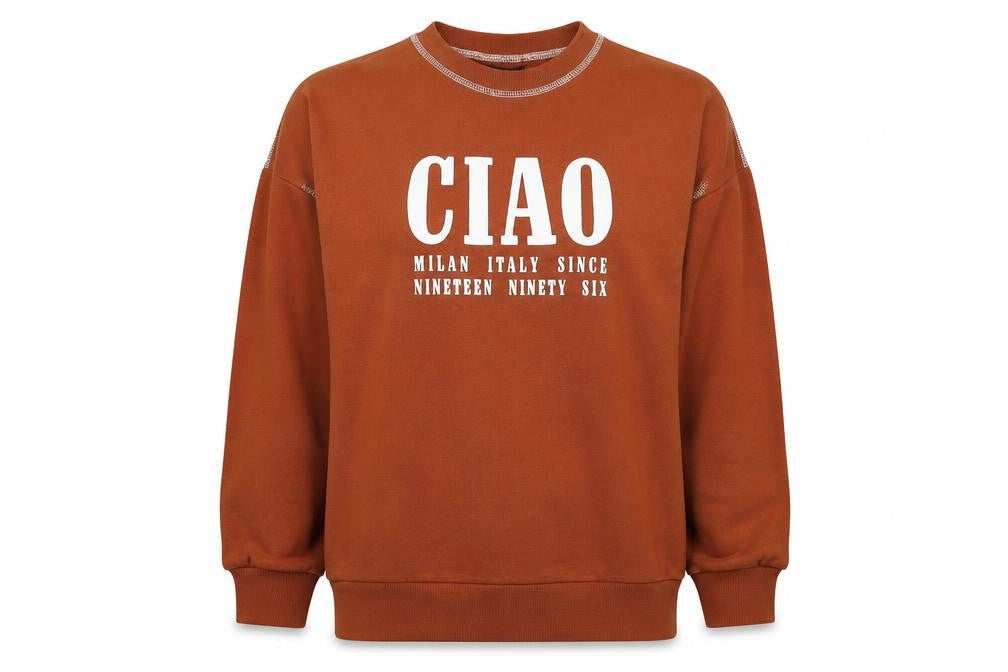 New Look Womens Brown Polyester Pullover Sweatshirt Size 10 Pullover - Ciao