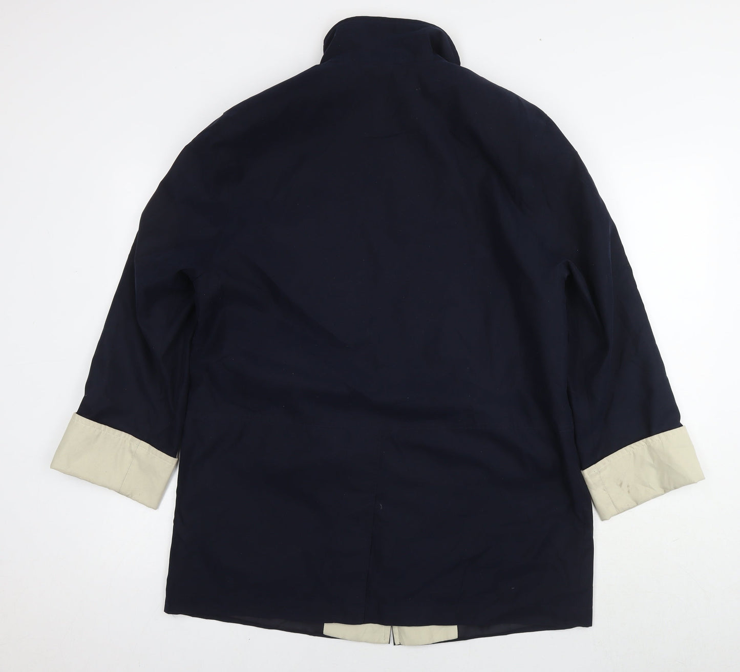 Marks and Spencer Womens Blue Trench Coat Coat Size 10 Zip