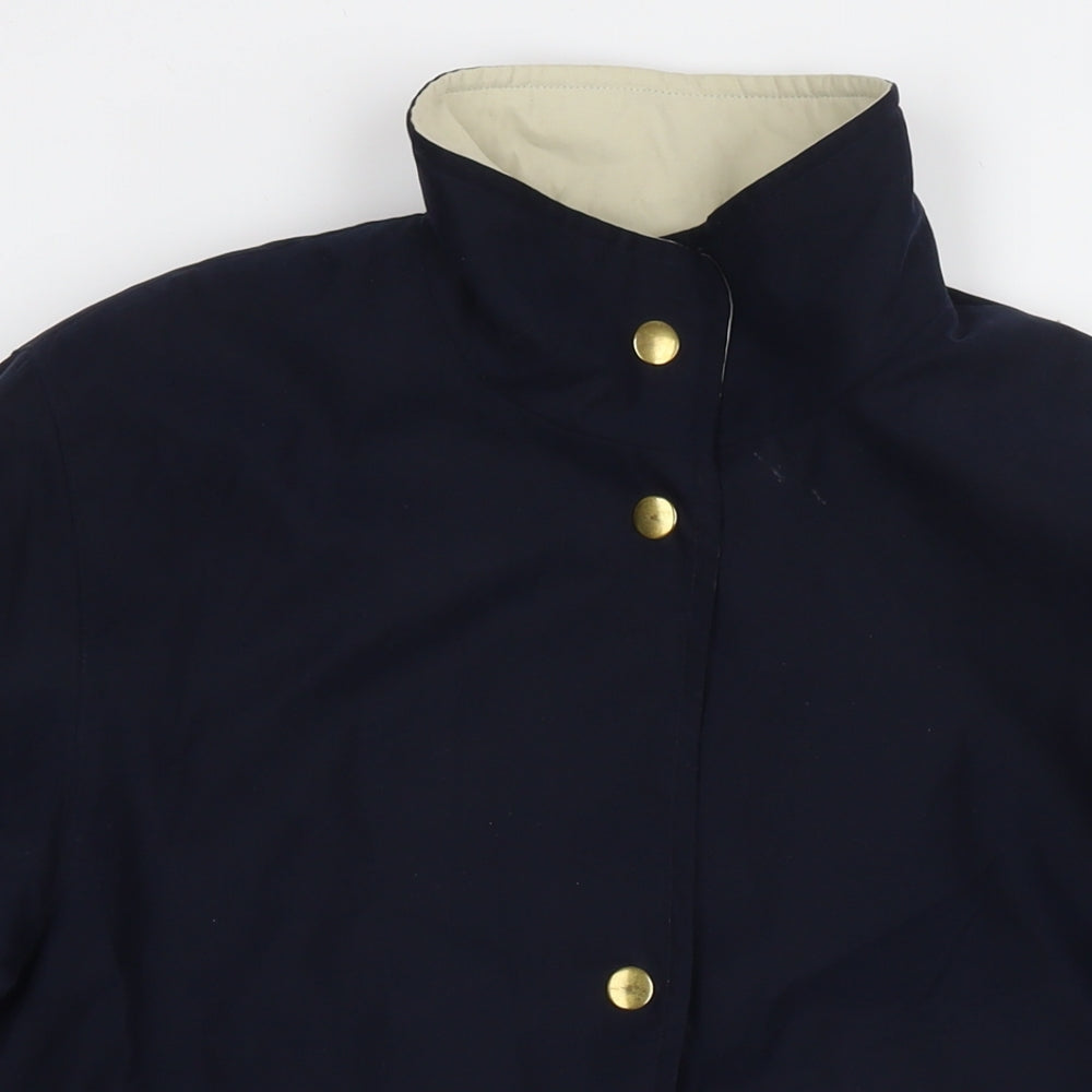Marks and Spencer Womens Blue Trench Coat Coat Size 10 Zip