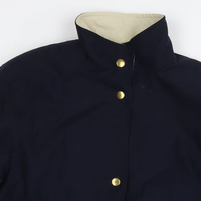 Marks & Spencer Womens Blue Trench Coat Coat Size 10 Zip