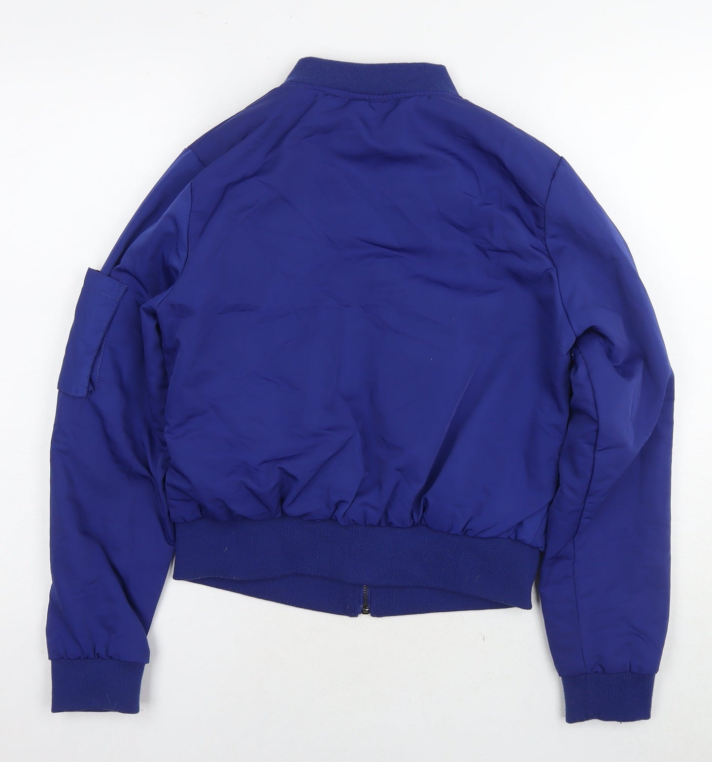 Select Womens Blue Bomber Jacket Jacket Size 10 Zip