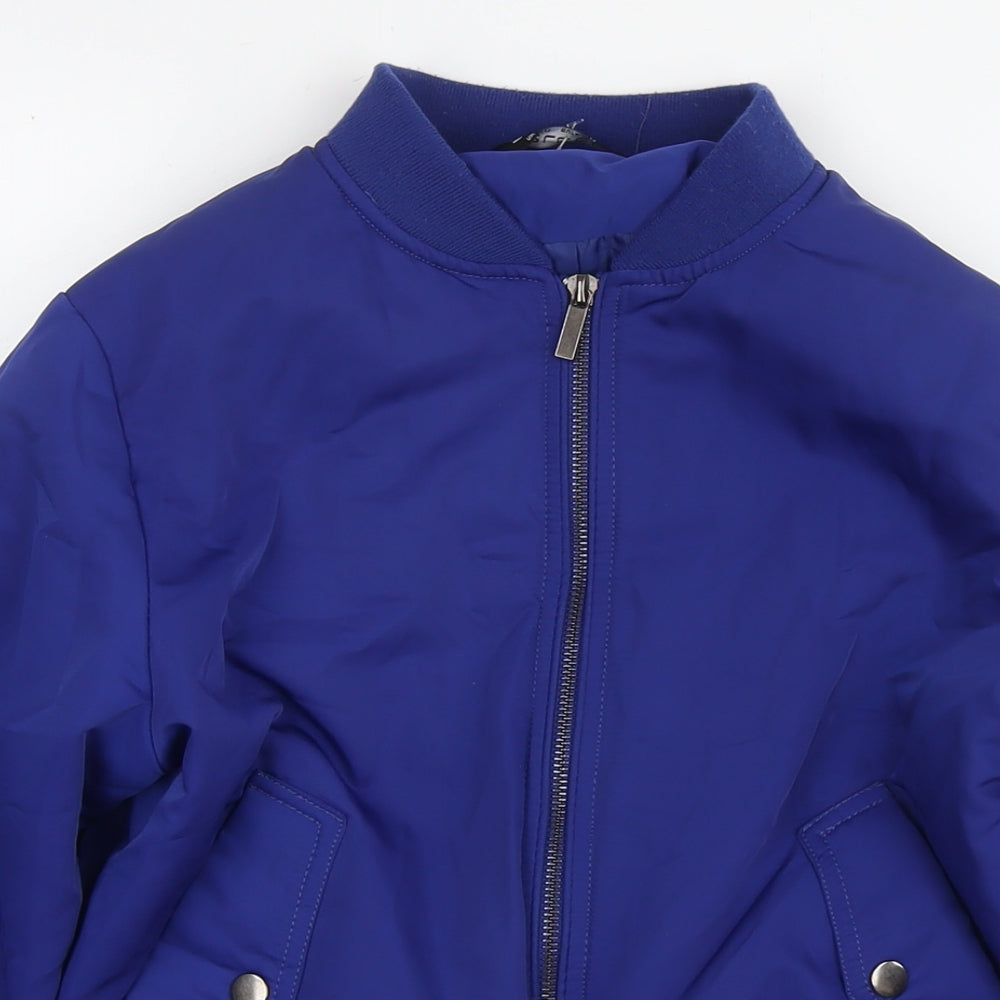 Select Womens Blue Bomber Jacket Jacket Size 10 Zip