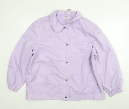 Damart Womens Purple Jacket Size 22 Snap