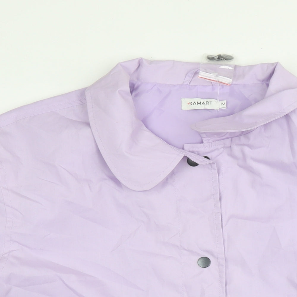 Damart Womens Purple Jacket Size 22 Snap