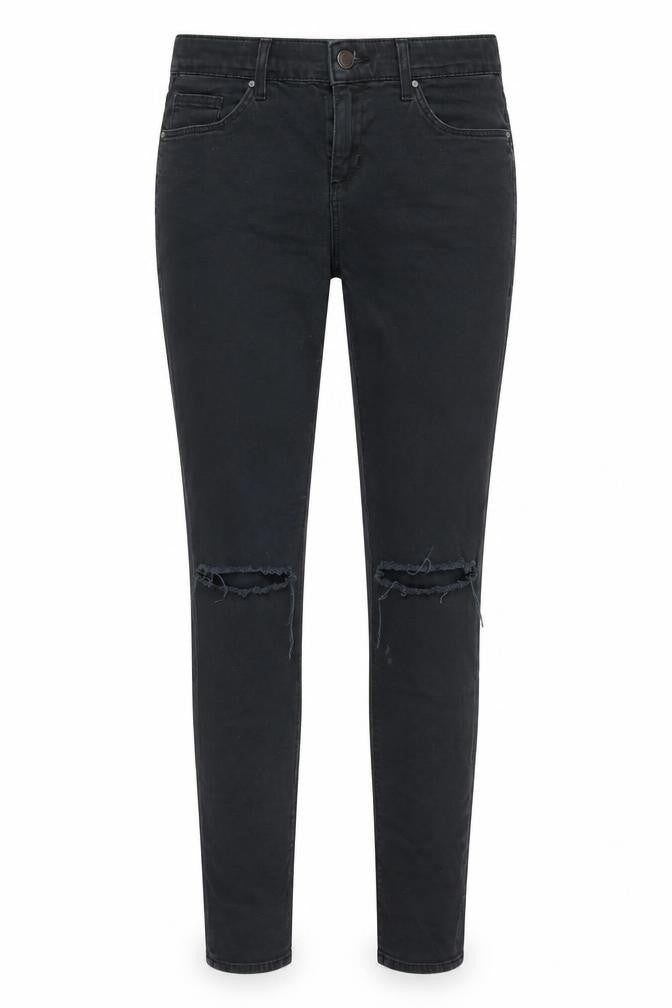 Topshop Womens Black Cotton Skinny Jeans Size 28 L30 in Regular Zip