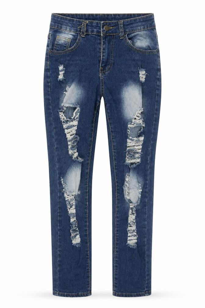Denim Womens Blue Cotton Skinny Jeans Size S L27 in Regular Zip