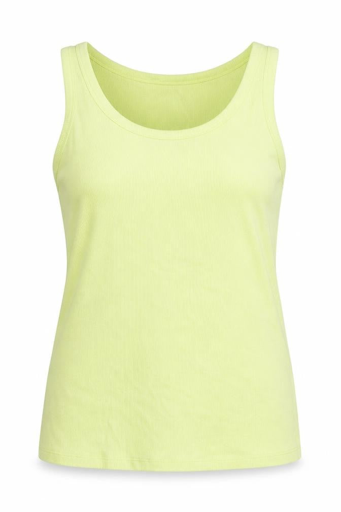 Marks & Spencer Womens Green Cotton Basic Tank Size 18 Round Neck