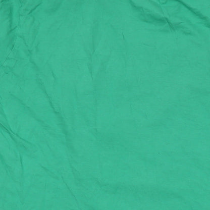Preloved Disney Womens Green Cotton Basic T-Shirt Size 10 Crew Neck - Label