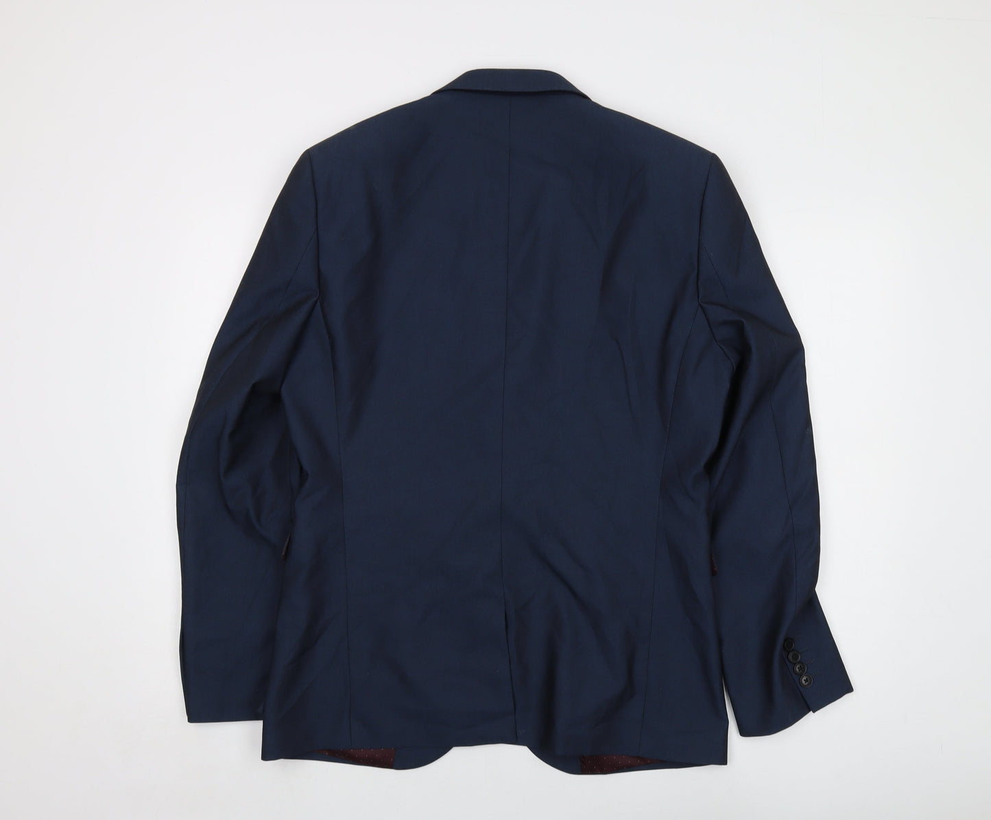 NEXT Mens Blue Polyester Jacket Suit Jacket Size 40 Regular