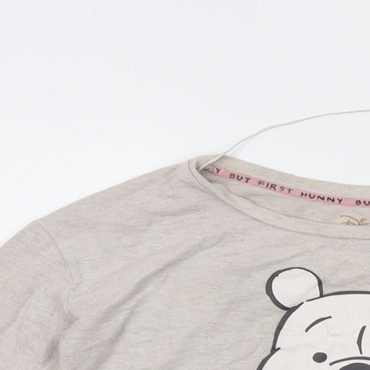 Preloved Disney Womens Beige Cotton Basic T-Shirt Size 12 Round Neck - Detail
