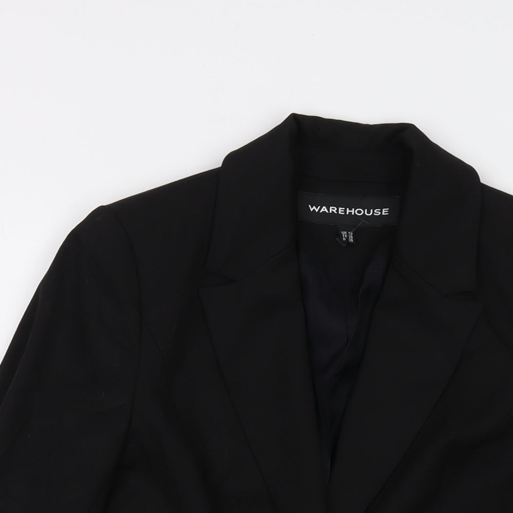 Warehouse Womens Black Jacket Size 10 Button