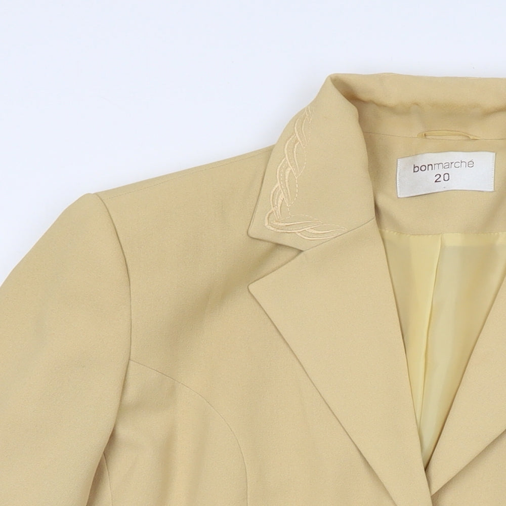 Bonmarché Womens Yellow Jacket Size 20 Button