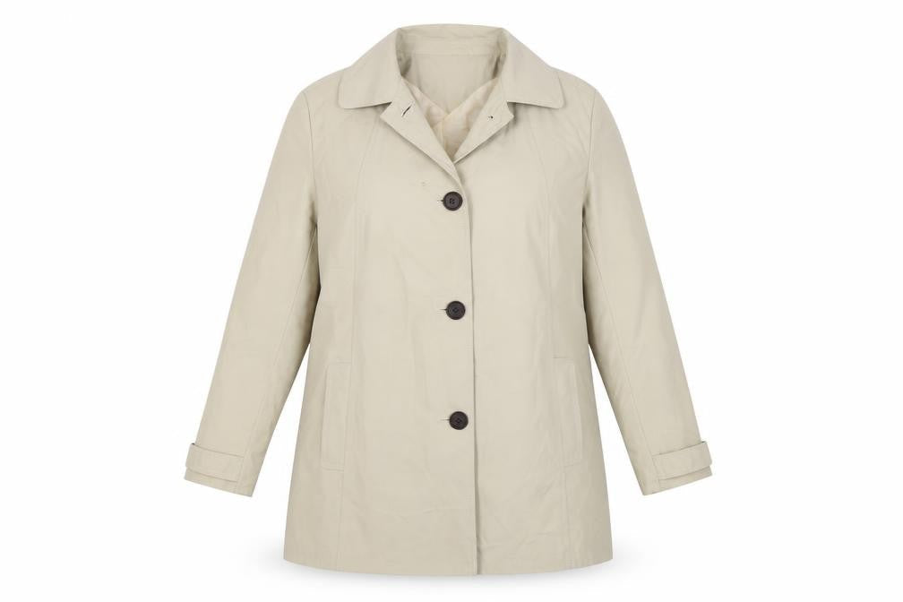 Yazz Womens Beige Jacket Size 12 Button
