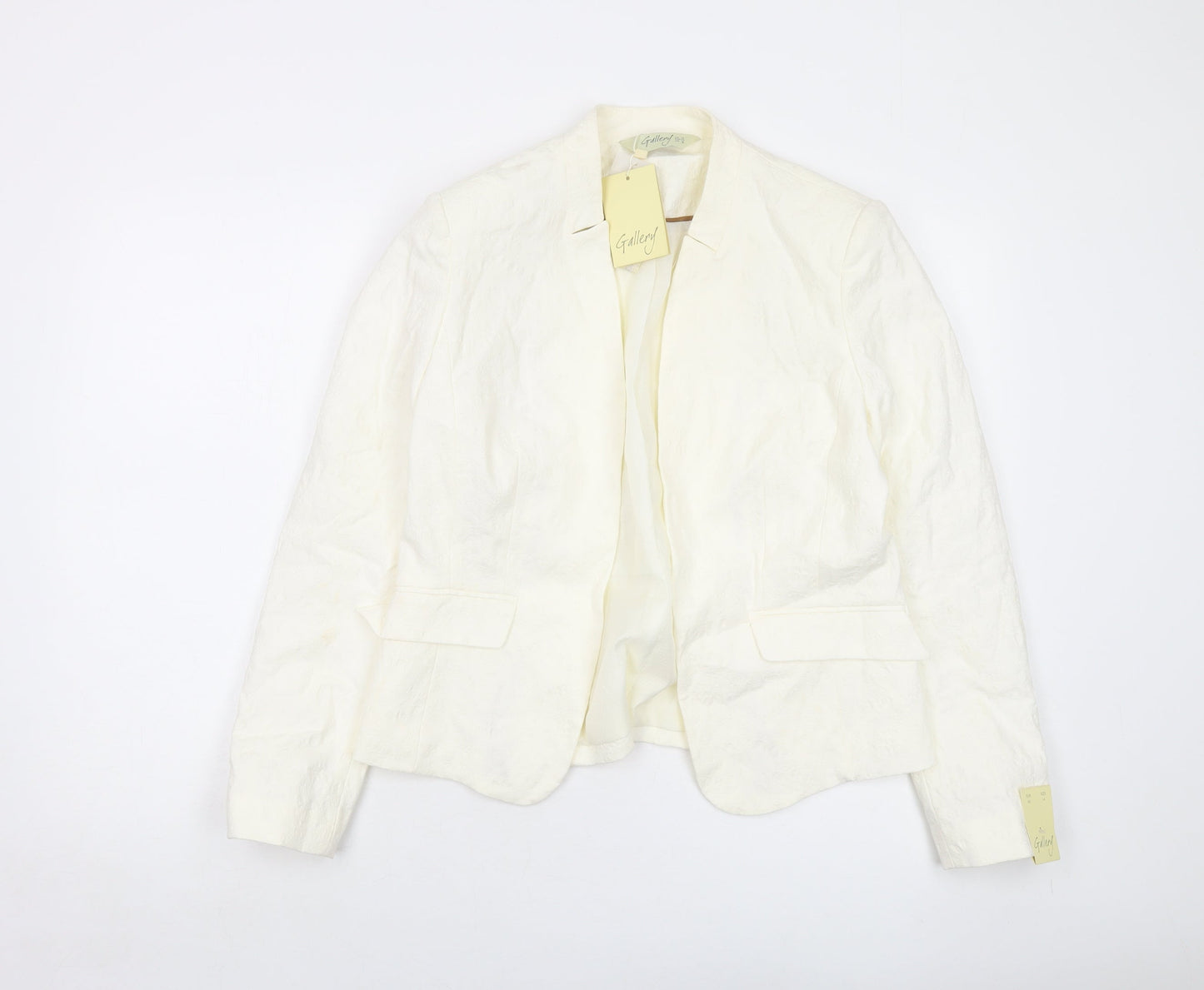 Gallery Womens Ivory Jacket Size 14