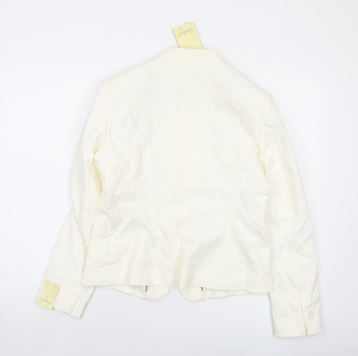 Gallery Womens Ivory Jacket Size 14