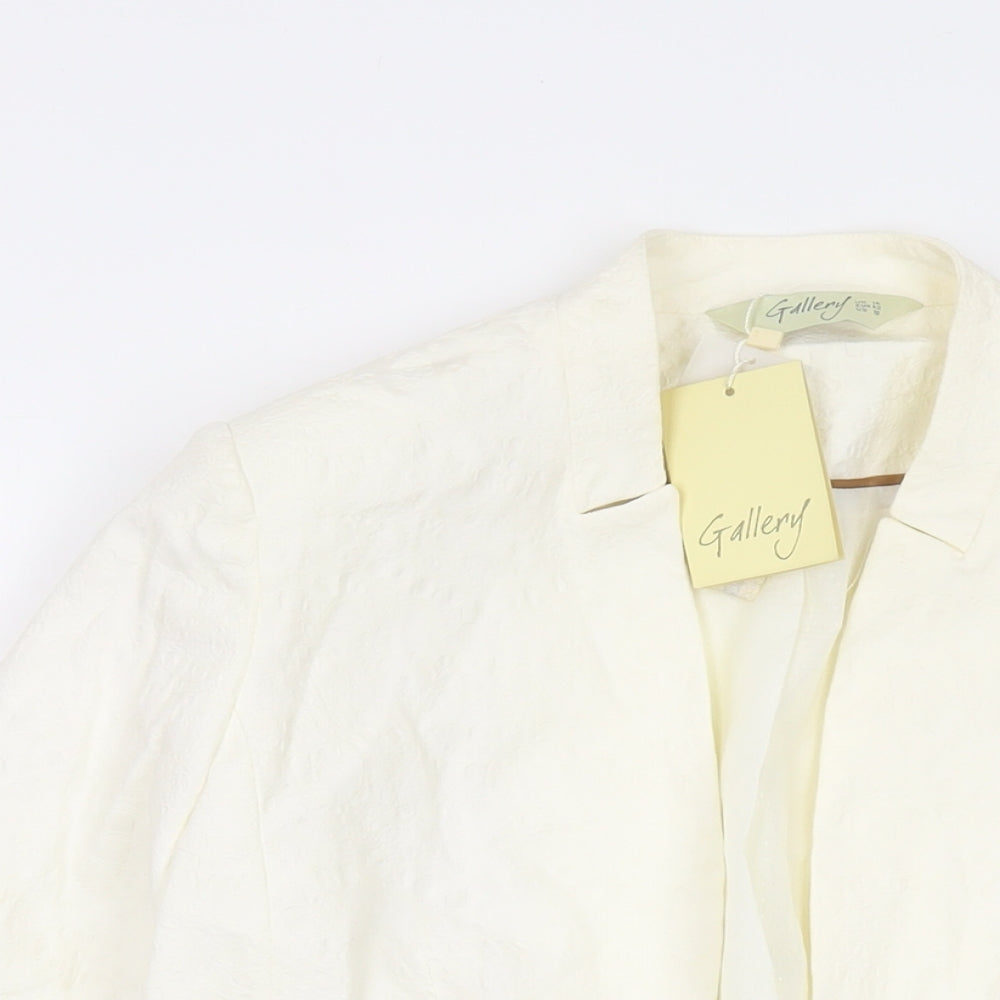 Gallery Womens Ivory Jacket Size 14