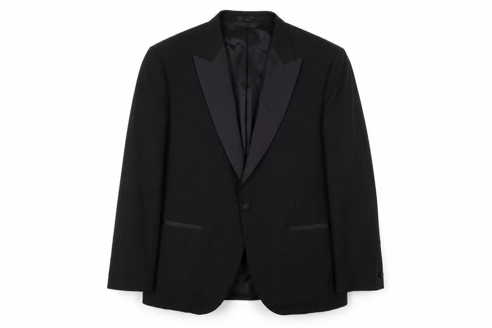 Marks & Spencer Mens Black Polyester Jacket Suit Jacket Size 42 Regular