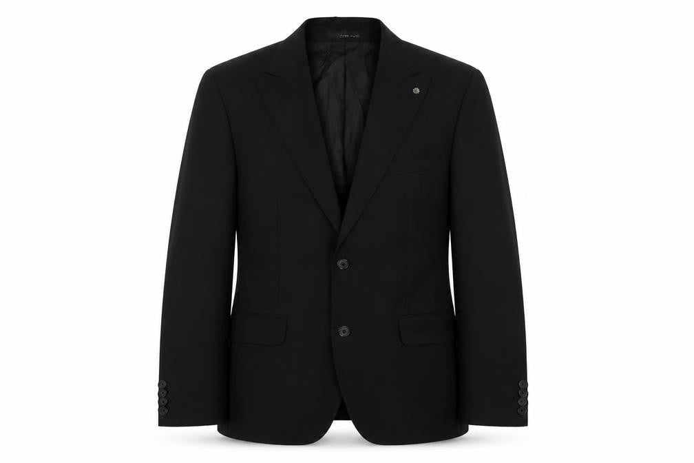 Zara Mens Black Wool Jacket Suit Jacket Size 42 Regular