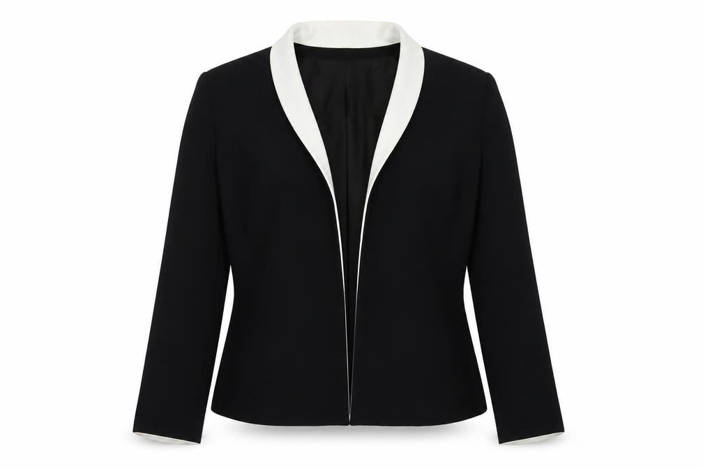 Roman Womens Black Jacket Size 16 Hook & Eye