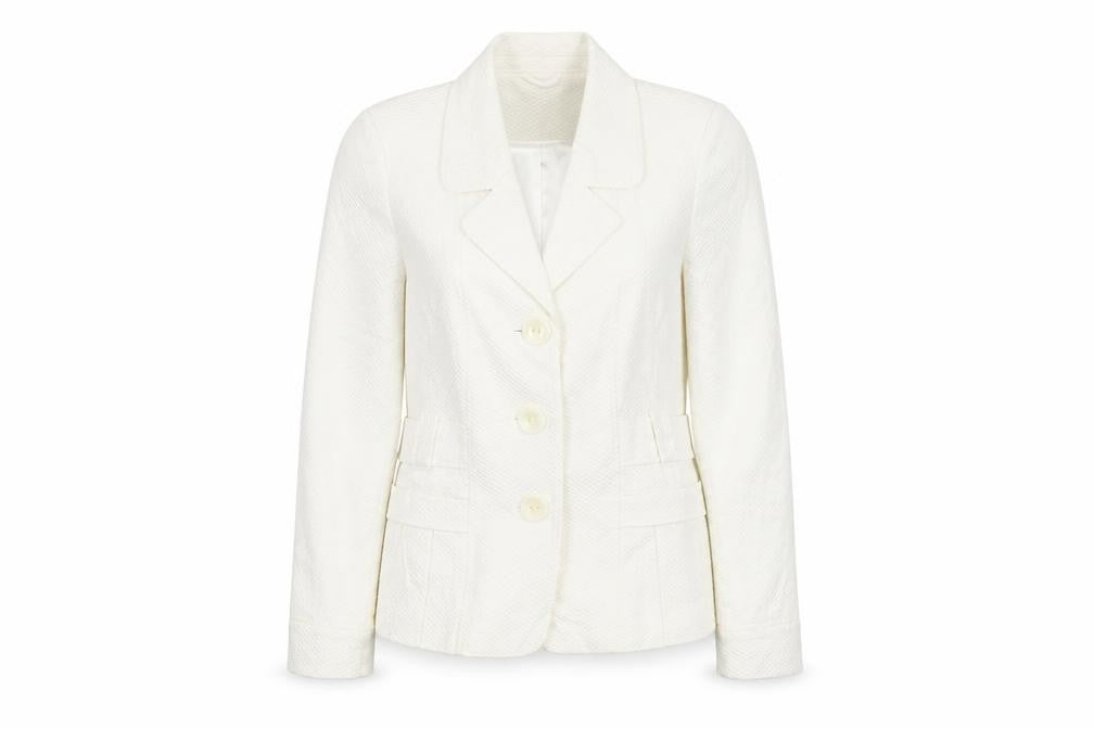 Savoir Womens Ivory Jacket Size 12 Button