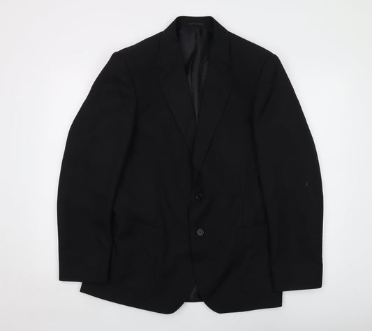 John Lewis Boys Black Jacket Size 16 Years Button