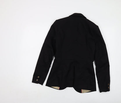 H&M Womens Black Jacket Size 6 Button