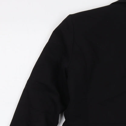 H&M Womens Black Jacket Size 6 Button