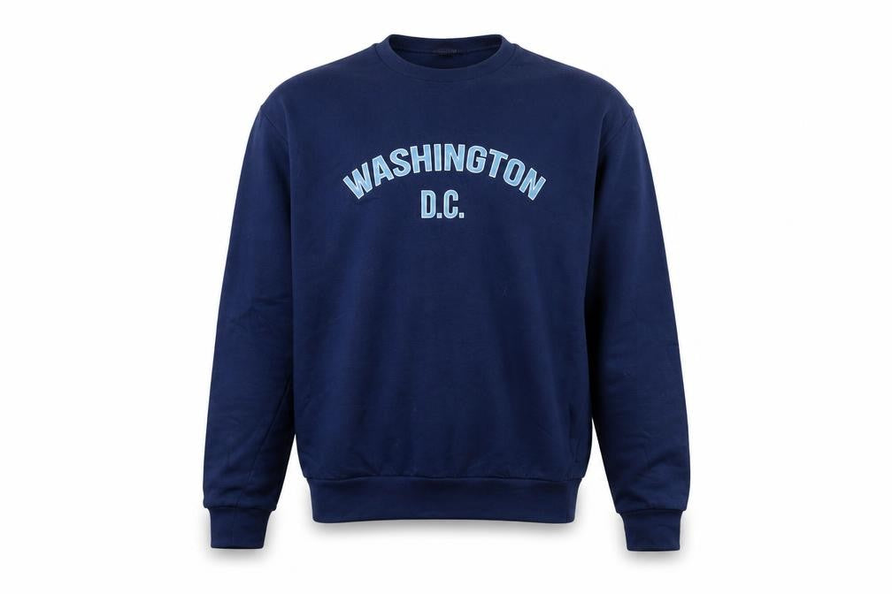PRETTYLITTLETHING Mens Blue Cotton Pullover Sweatshirt Size M