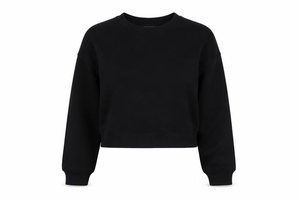 Zara Womens Black Cotton Pullover Sweatshirt Size M Pullover