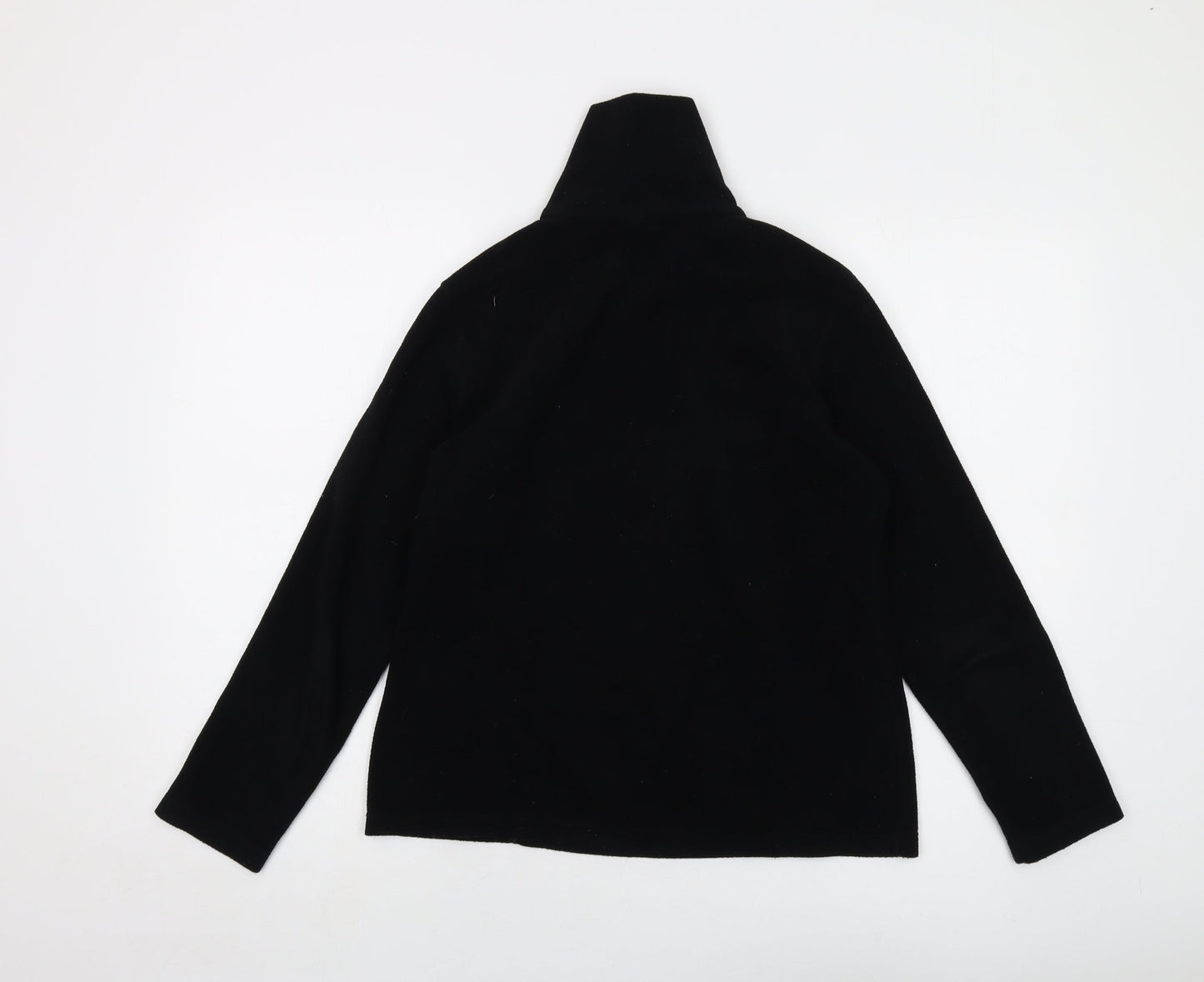 MICO Womens Black Polyester Pullover Sweatshirt Size M Zip
