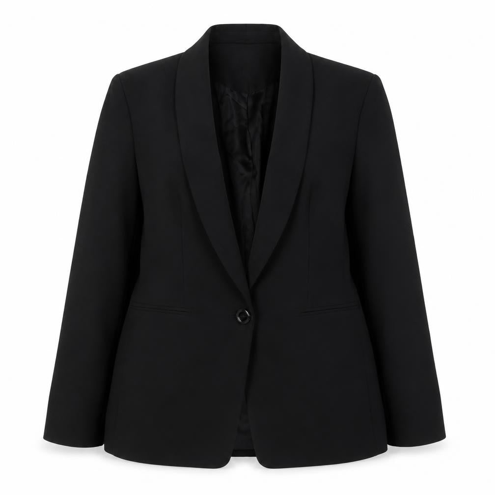 Warehouse Womens Black Jacket Blazer Size 16 Button