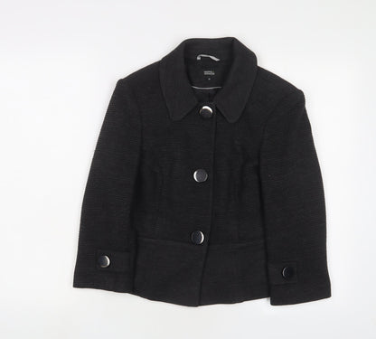 Marks & Spencer Womens Grey Jacket Size 10 Button
