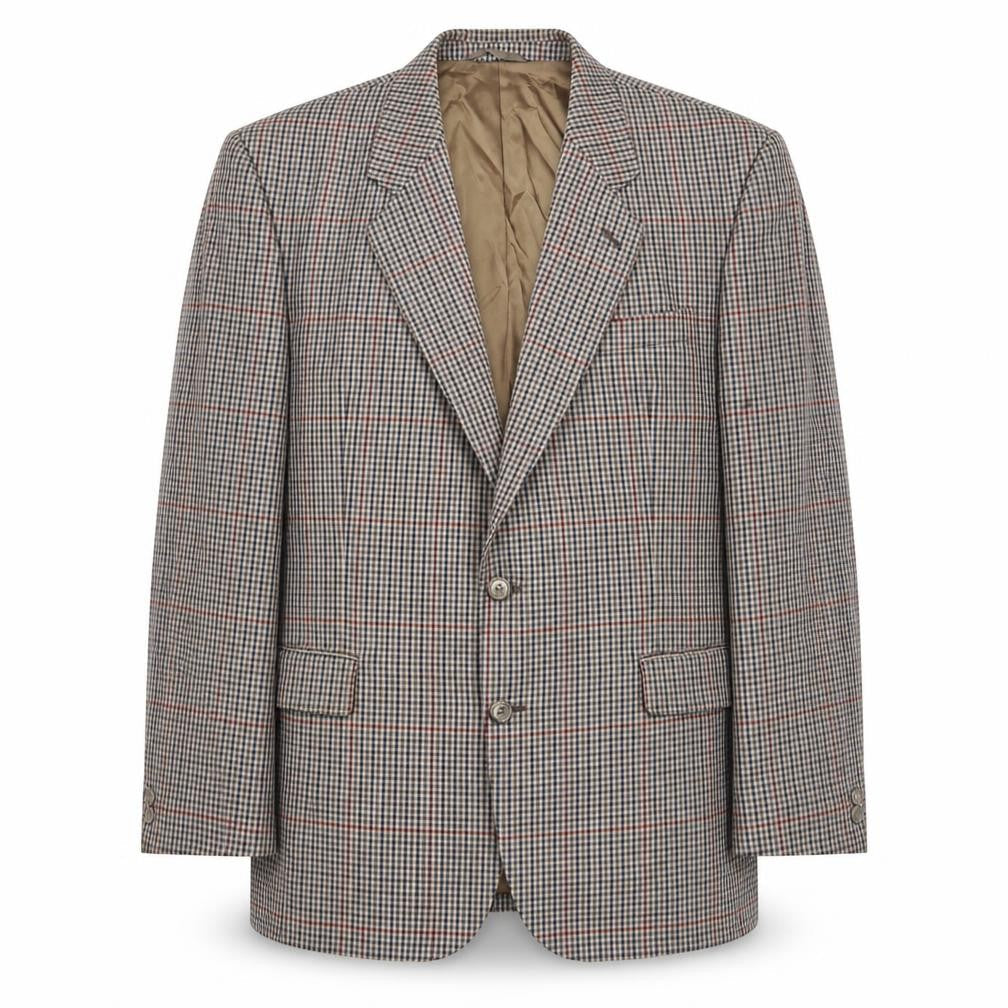 Skopes Mens Multicoloured Plaid Wool Jacket Suit Jacket Size 42 Regular
