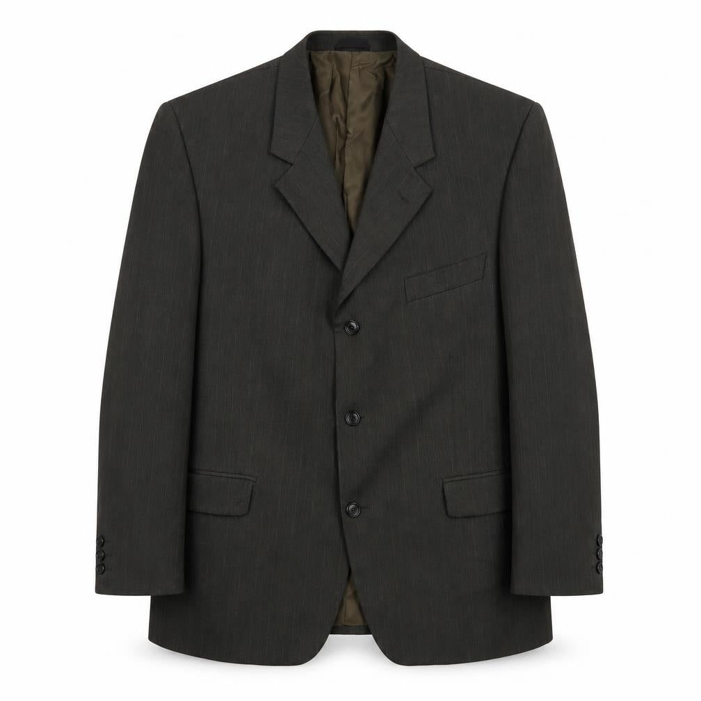 Burton Mens Green Wool Jacket Suit Jacket Size 44 Regular